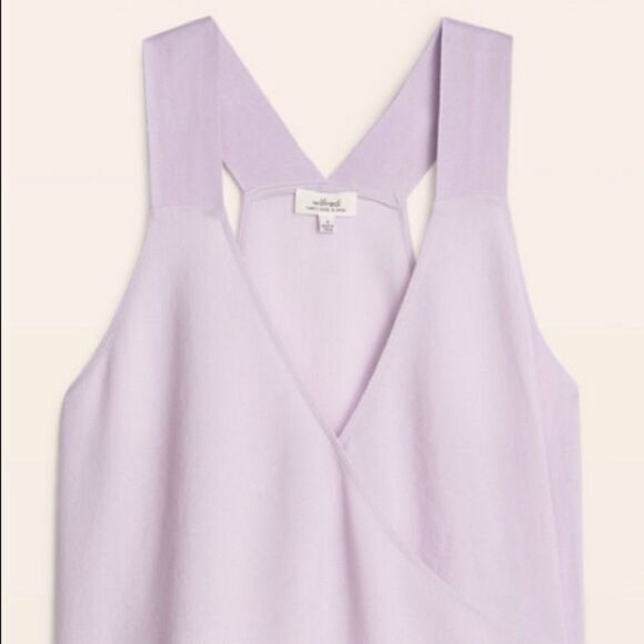 ARITZIA Wilfred Faux Wrap Sleeveless Blouse Lilac Purple XS - Picture 5 of 10